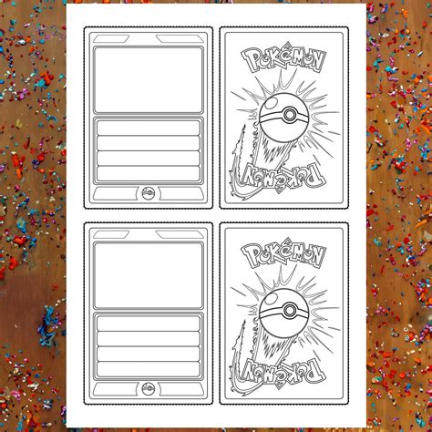 Create Your Own Pokemon Card: Custom Coloring & Craft Kit - Etsy