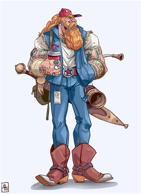 Rock climber character design | Hillbilly character art, Mountain ...