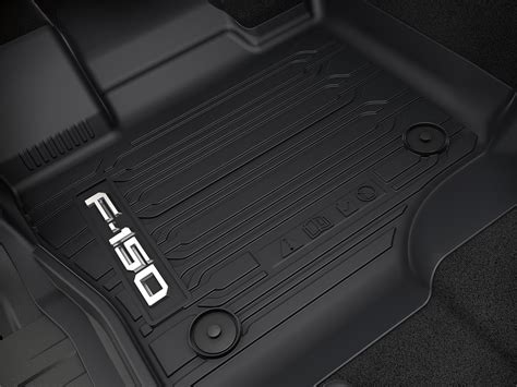 F-150 Super Cab 2021-2026 Black 3pc All-Weather Floor Liner Tray for ...