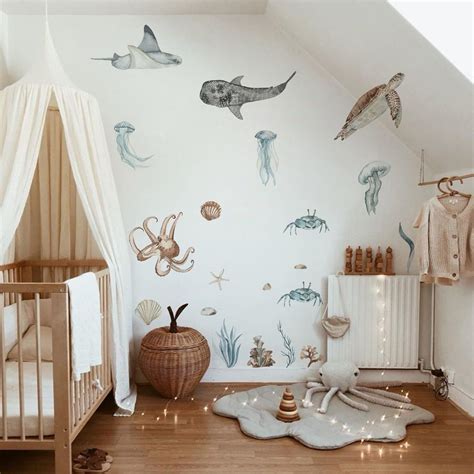 Amazon.com: QUCHENG Ocean Wall Decals Marine Animal Boys Bedroom Large ...