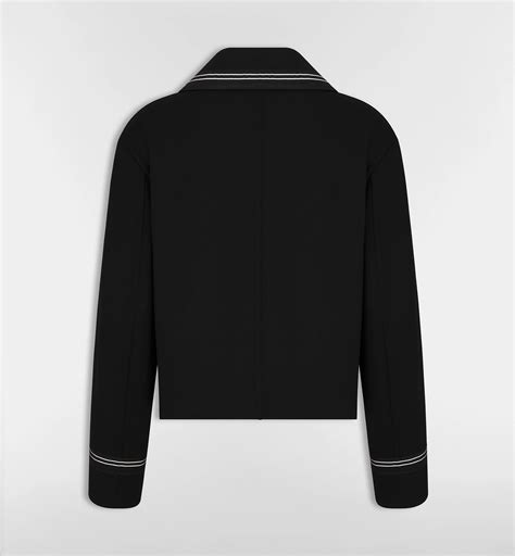 Peacoat Black Double-Sided Virgin Wool-Angora-Blend Felt | DIOR