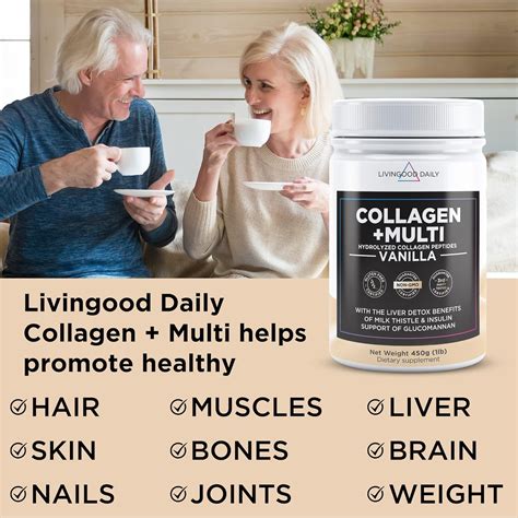 Buy Livingood Daily Vanilla Collagen Powder - Collagen Peptides Powder ...