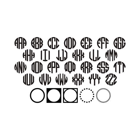 Circle Monogram Fonts