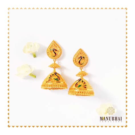 Buy Gold Earring for Girls & Women Online India - Manubhai Jewellers