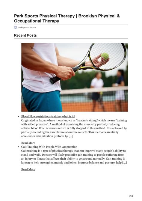 PPT - Park Sports Physical Therapy PowerPoint Presentation, free ...