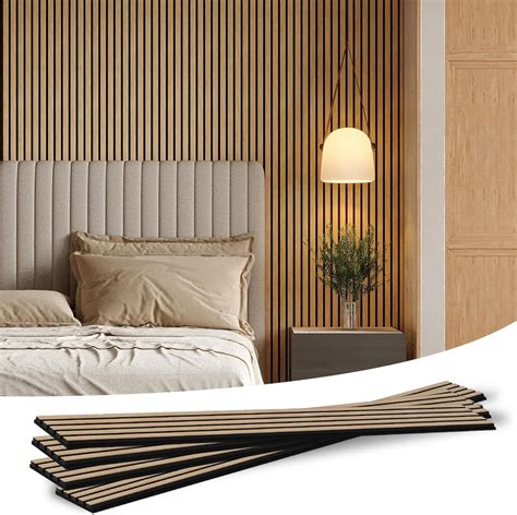 SOCBAZZAR Wood Slat Acoustic Panels for Wall and Ceiling, 3D India | Ubuy