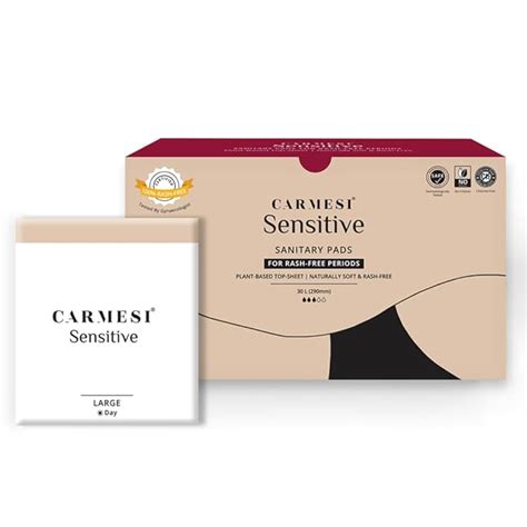 Buy Carmesi Sensitive Sanitary Pads - Pack of 30 Pads (Large ...