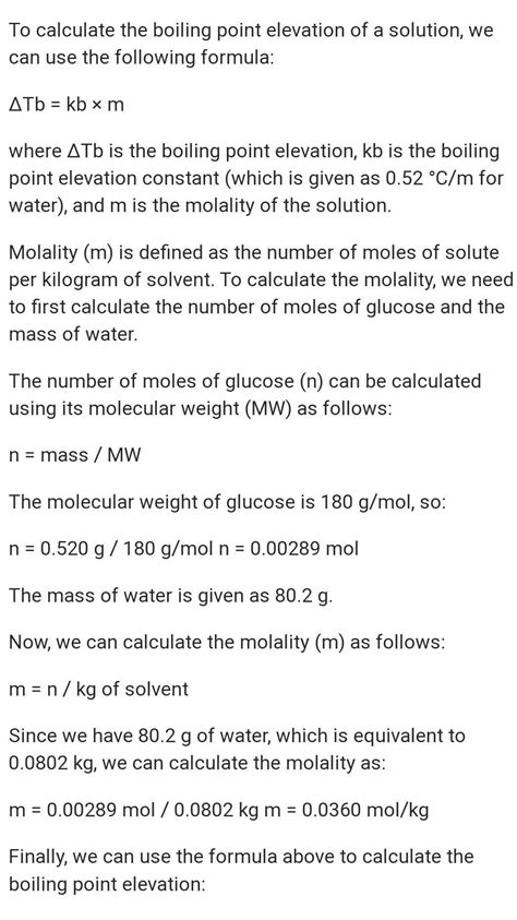 A glucose solution is prepared by dissolving 5.10 g of glucose (c6h12o6 ...