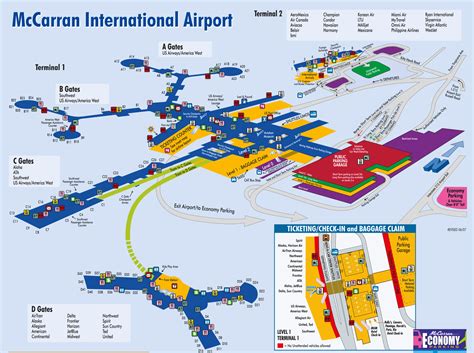 Terminal Map of Las Vegas Airport – Harry Reid (LAS)