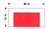 The shaded region of the given diagram represents the lawn in the form ...