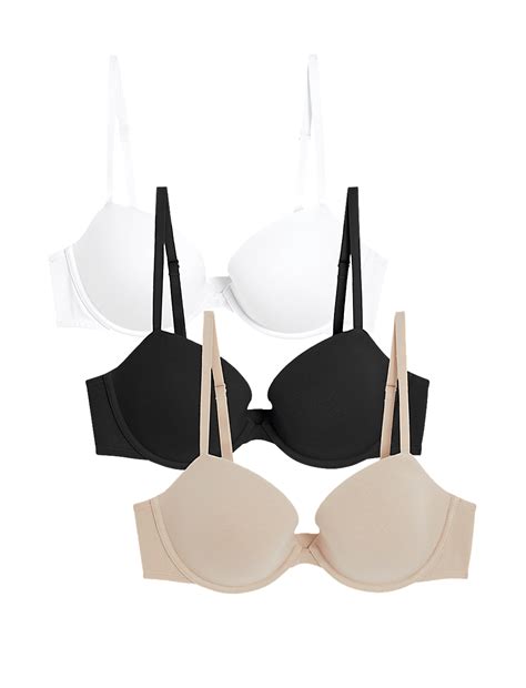 Buy 3pk Wired Balcony Bras at Marks & Spencer