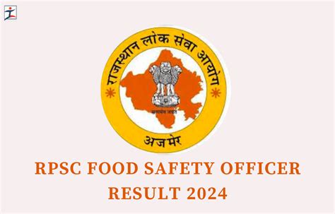 RPSC Food Safety Officer Result 2024 Out, FSO Cut Off and Merit List PDF