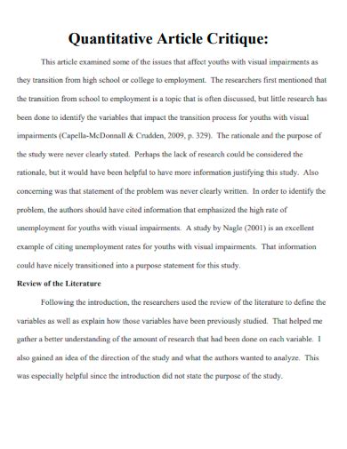 Image result for Critique Paper Sample