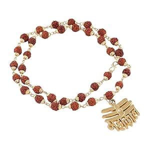 Divine Hindu Premium Gold Plated Mahakal Rudraksha Necklace | Lab ...