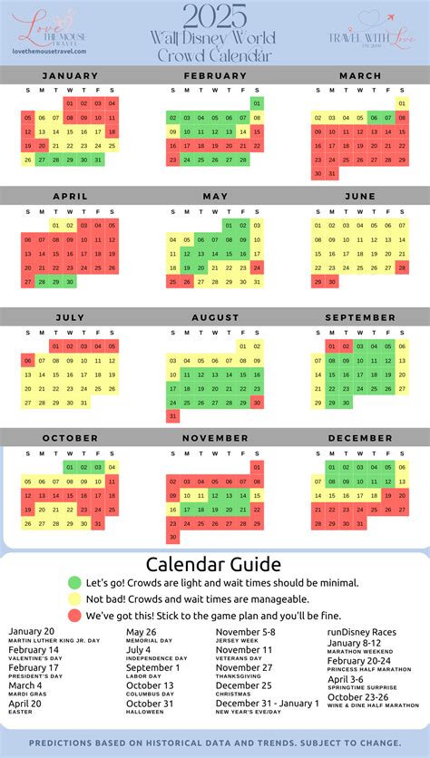 Disneyland Crowd Calendar August 2025 | Printable Calendar