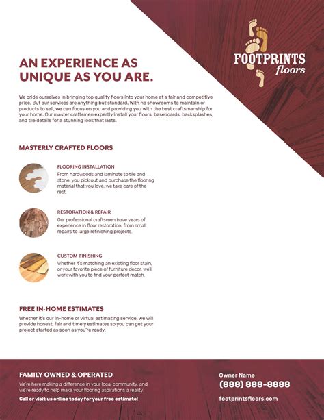 Flyers - Footprints Floors