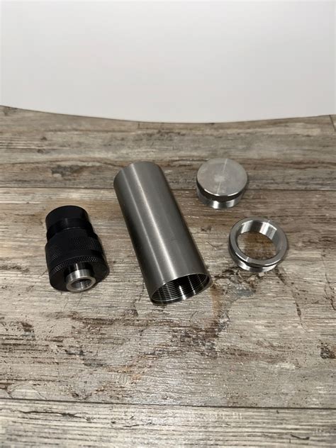 D-Cell Titanium Solvent Trap Kit 4in with 1/2X28 Booster and 3 Lug ...