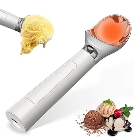 Heated Ice Cream Scoop, Waterproof Electric Ice Cream Scoop for Hard ...