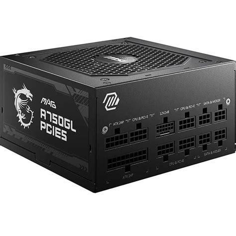 Amazon.in: Buy MSI MAG A750GL PCIE5 Power Supply Unit, 750W, 80 Plus ...