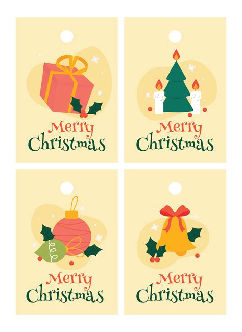 Editable Christmas Tags - 13 Free PDF Printables | Printablee