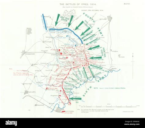 Battle of Ypres 1914. 25th October 1914. First World War. 1933 old ...