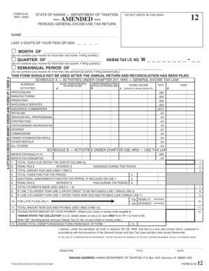 Fillable Online Form G-54 (Rev. 2005) Amended Periodic General ...