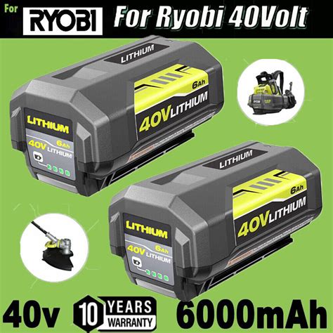 1-4Pack For Ryobi 40Volt 6.0Ah Battery High Capacity Lithium ion OP4050 ...