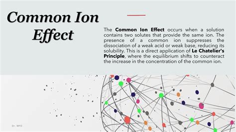 Common Ion Effect. The Common Ion Effect occurs when a solution ...