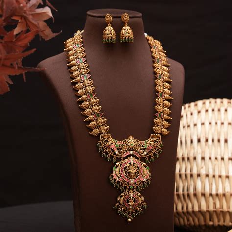 Kundan Long Haram 111178 – Vijaya Art Jewellery