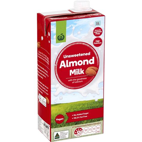 Calories in Woolworths Unsweetened Almond Milk calcount