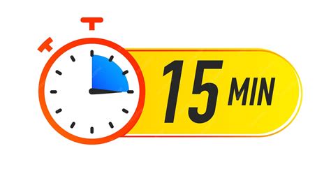 Premium Vector | Timer icon 15 minutes vector colorful style