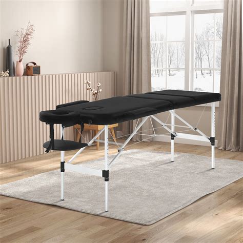 Rebrilliant Massage Table 3 Folding Aluminium Massage Bed 24 Inch Wide ...