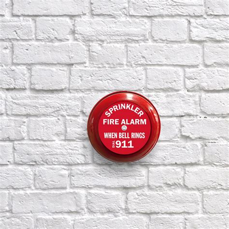 Fire Alarms SmartSign Sprinkler Fire Alarm Sign - 7x10 Inch Aluminum ...