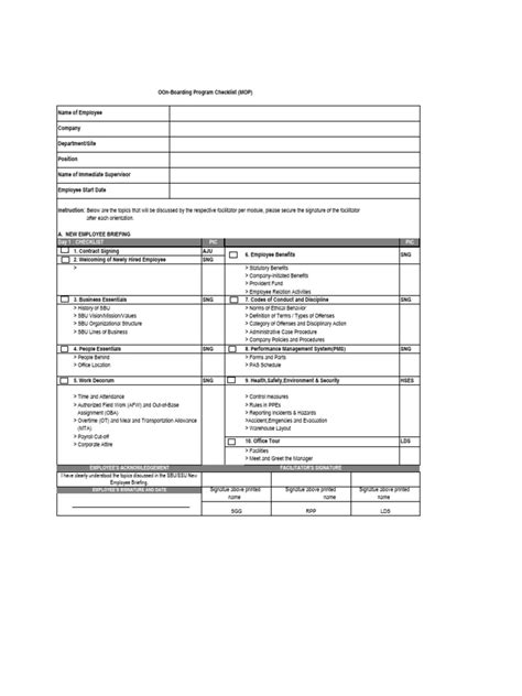 Onboarding Checklist | PDF | Employment | Labor