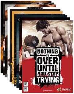 Bodybuilding And Workout Motivational Quotes Posters For Home Gym ( Set ...