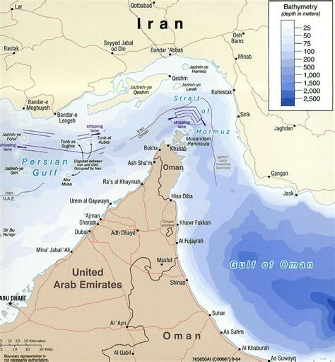 Map Of Hormuz Strait