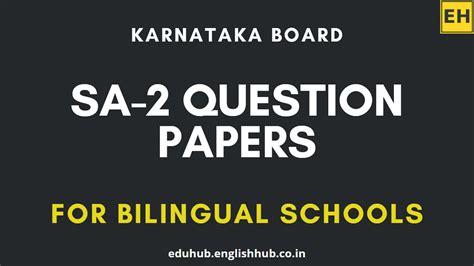 Summative Assessment (SA-2) Papers for Bilingual Schools | Classes 1-3 ...