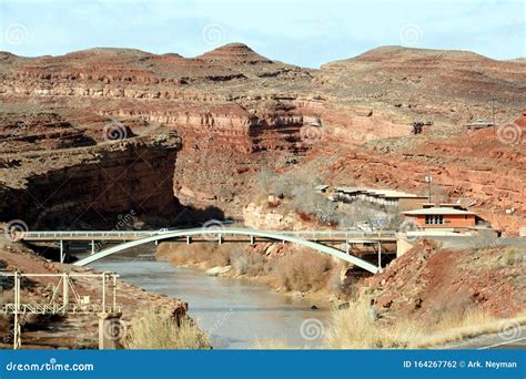 Bridge Over San Juan River on US-163 at Mexican Hat, Utah Stock Photo ...