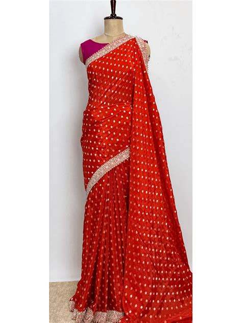 Party Wear Sarees - Orange Colour - QS214021