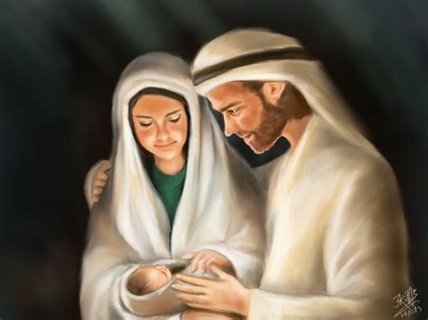 Illustrated with XStylus Touch | Mary, Joseph and Baby Jesus by David ...