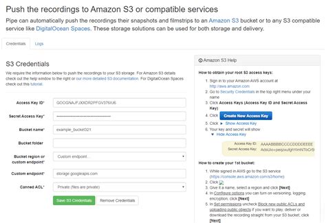 Pushing Recordings to Google Cloud Storage