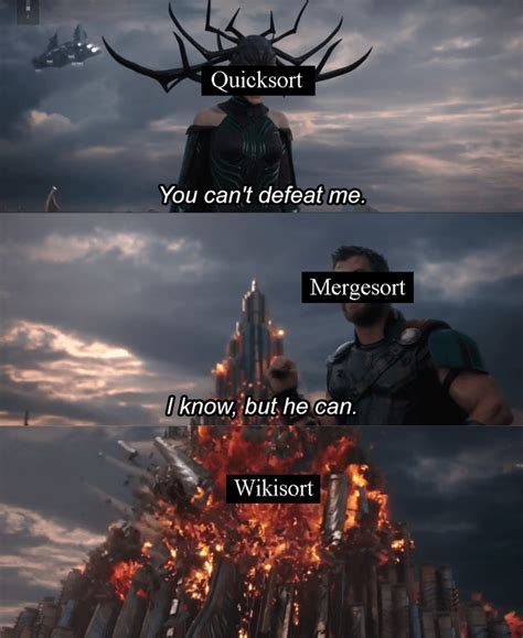 Sorting algorithm meme two, electric boogaloo : r/sortingalgorithms