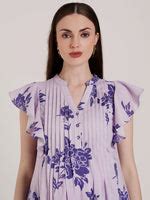Buy Lavender Floral Maternity Maxi Dress