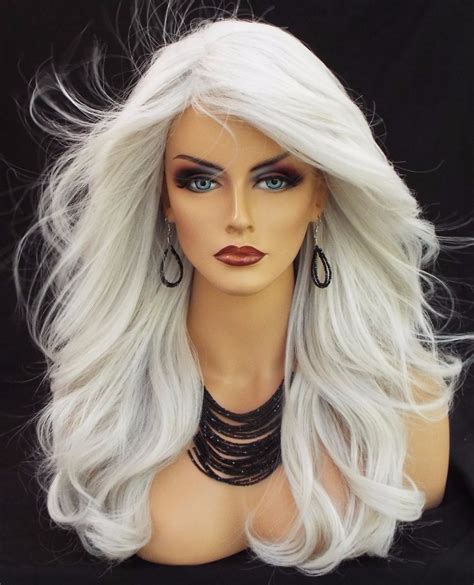LONG WAVY HEAT FRIENDLY WIG COLOR 60 WHITE GORGEOUS SEXY LONG USA 446 ...