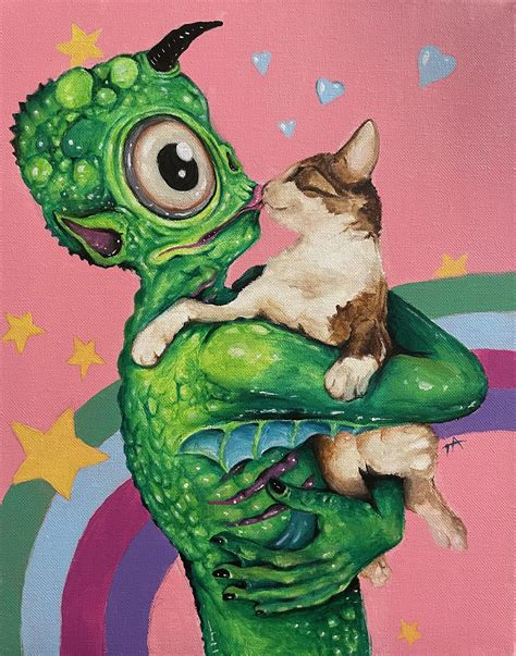 Part of a series I’m painting called “everybody loves kitty cats” : r/acrylicpainting