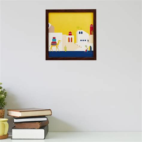 Buy Raisa-Desert Multicoloured Printed Wooden Picture Frame - 33x33cm ...