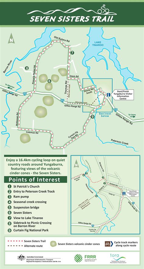The Seven Sisters Trail – Yungaburra, FNQ | longrides.bike - map of bangladesh and seven sisters