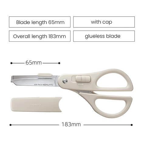 Kokuyo Scissors 2-Way Hakoake Titanium Glueless - SCOOBOO - Kokuyo