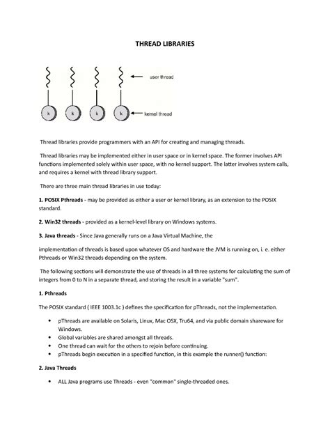 Image result for Thread Libraries in Operating System