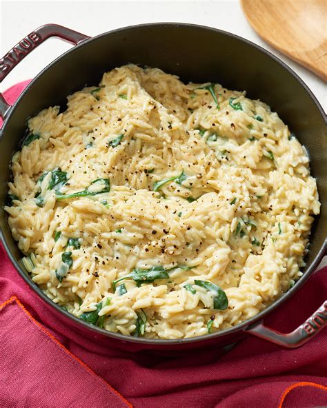 Recipe: Creamy Spinach Parmesan Orzo | Kitchn